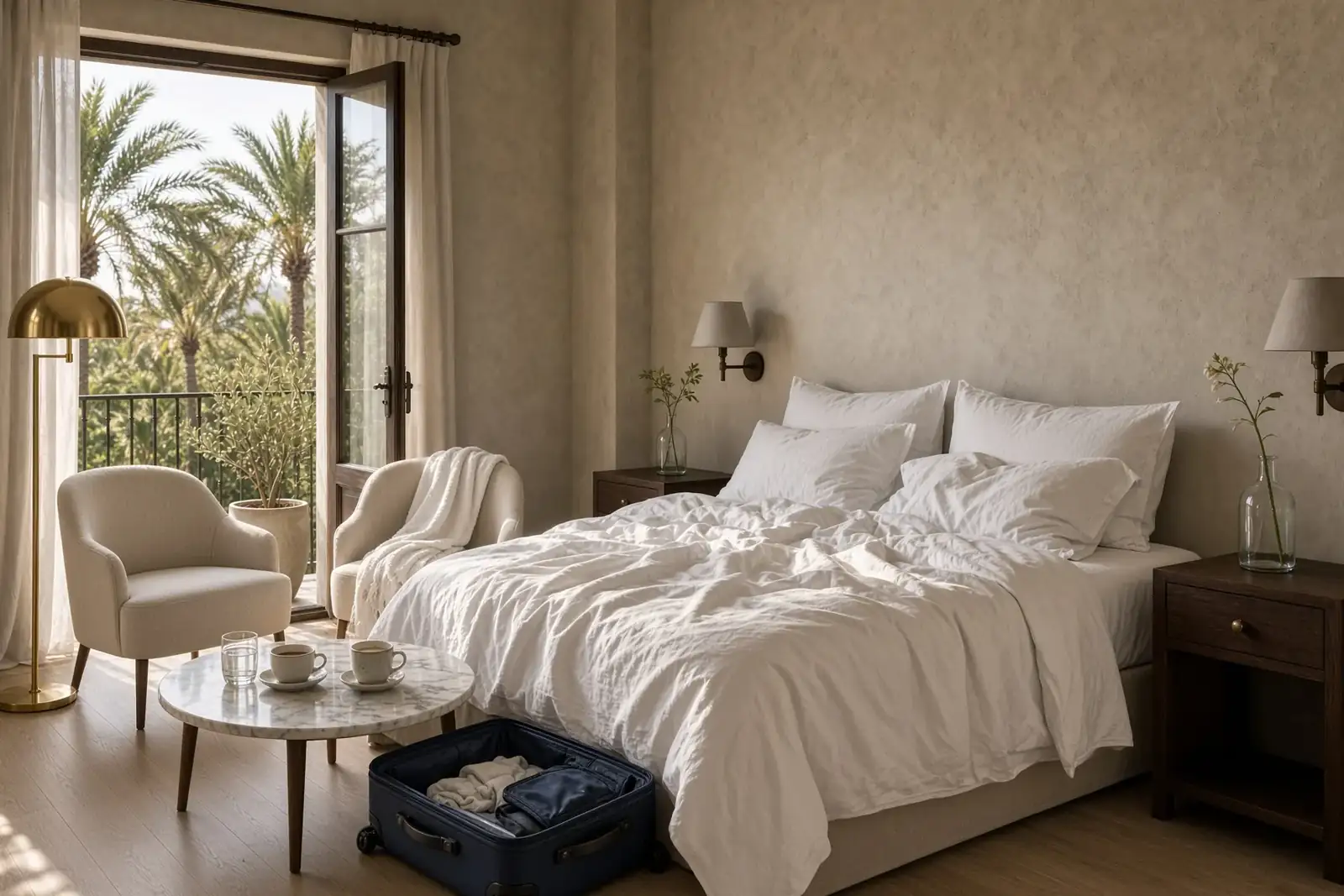 Airbnb bedroom after check-out